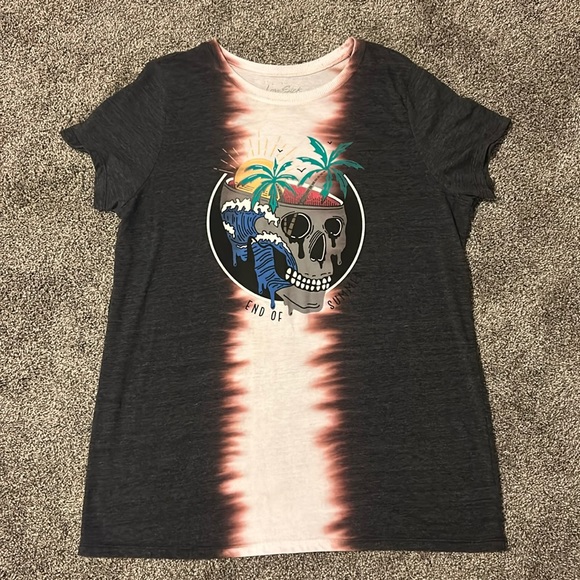Torrid Black and Pink Graphic Tee - Picture 1 of 5